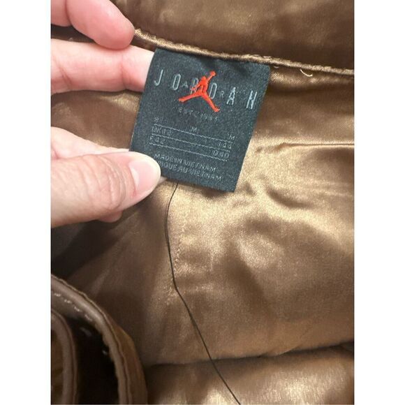 Jordan Travis Scott Brown Black Cow Leather Cactus Jack Moto Pants Size 8 Medium - Picture 5 of 7